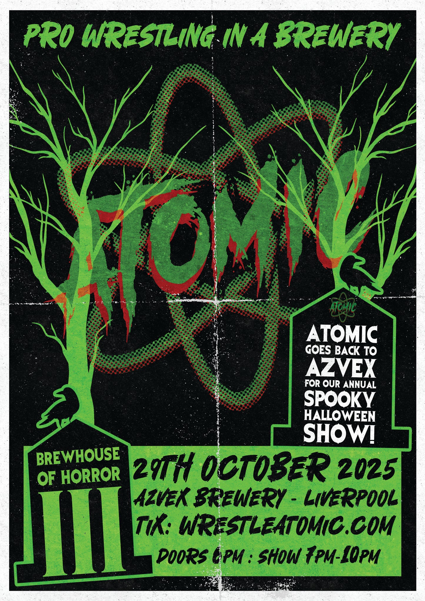 ATOMIC 16: BREWHOUSE of HORROR III Wednesday 29th Oct 2025 - Azvex!
